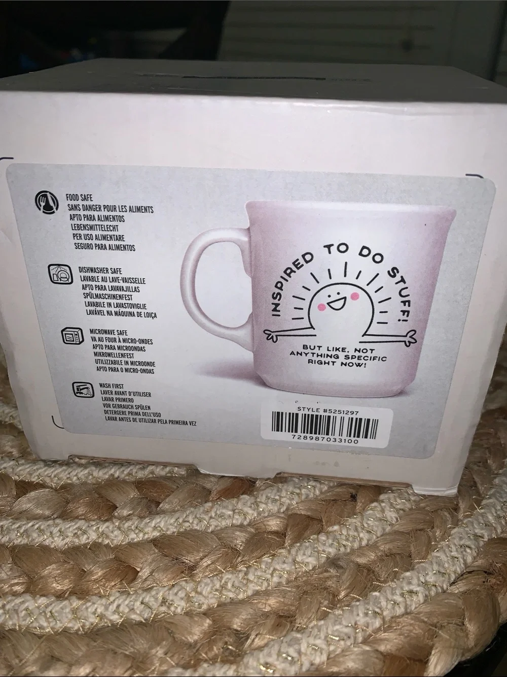 Genuine Fred inspired to do stuff funny coffee cup NEW